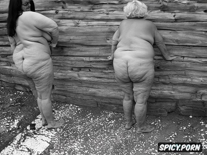 no tan lines, johana, obese oversized granny body, grannies stand in the shower and masturbate