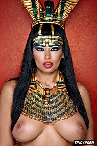 huge massive whoppers, perfect anatomy, gorgeous face, egyptian