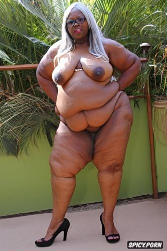 busty, black, heels, standing, granny, elderly, no clothes cellulite ssbbw obese body belly clear high heels african old in chair ssbbw hairy pussy lips open long gray hair and glasses sexy clear high heels
