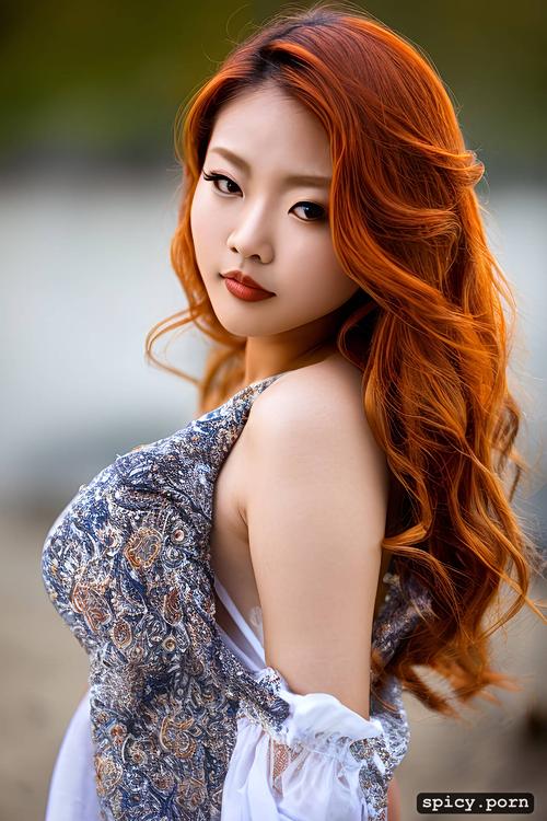 asian female, stunning face, fit body, makeup, comprehensive cinematic