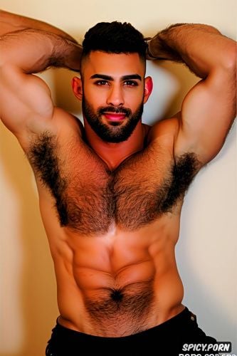 big dick, macho man, sixpack hairy armpits, arab skin, hairy armpits