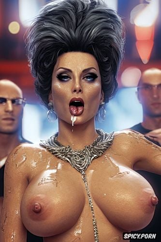 sophia loren, sperm on glasses, huge veiny tits, wrinkled saggy boobs