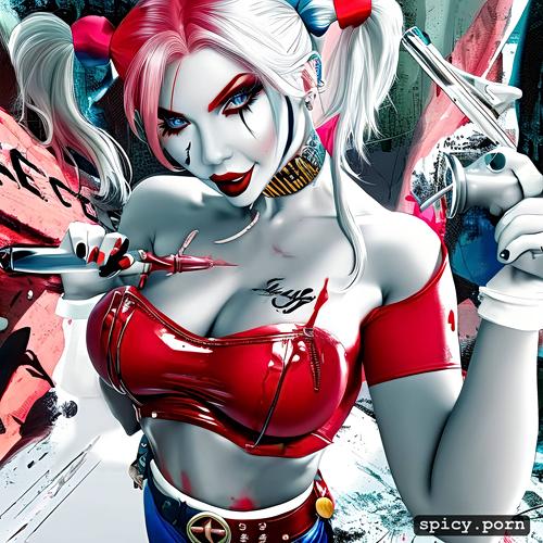 harley quinn injected viagra straight into the head of my big hard dick as i watched horrified syringe needle deep in the glans closeup of harley quinn and gripping the erection tightly in her left hand and the large needle in her right hand