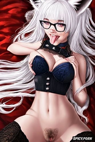 climaxing, rimmed glasses, oiled body, k resolution, succubus