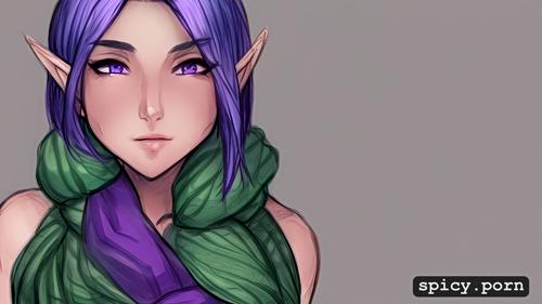 elf, pretty naked female, detailed, purple eyes, hy1ac9ok2rqr