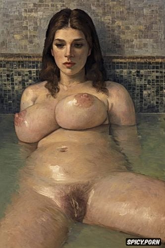 chubby belly, steam, smoke, post impressionist fauves erotic art