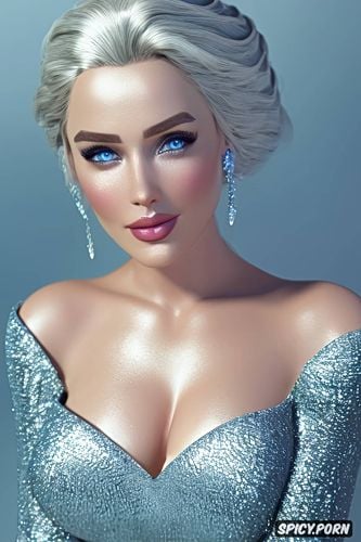 ice blue eyes, beautiful face portrait, silver and crystal tiara