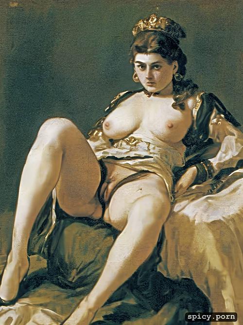 big glossy innocent eyes, indignant, freckles, 19th century 18 yo russian grand duchess spread legs dick in ass