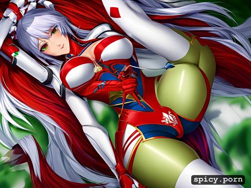 curvy body, japanese robotgirl, white stockings, showing pussy