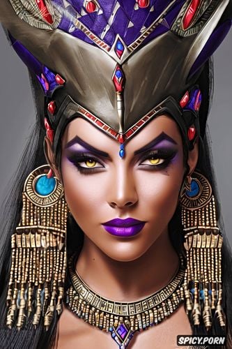 ultra detailed, widowmaker overwatch female pharaoh ancient egypt pharoah crown royal robes beautiful face portrait muscles