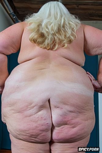 naked, ssbbw, 60 years old granny, very wide hips, standing