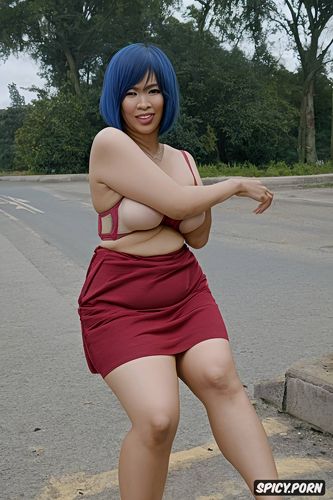 lake, thai milf, bobcut hair, chubby body, college teacher, intricate