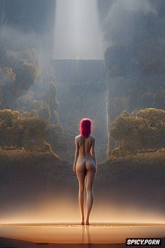 ass hole, goddess, huge ass, naked, intricate hair, back, perfect body