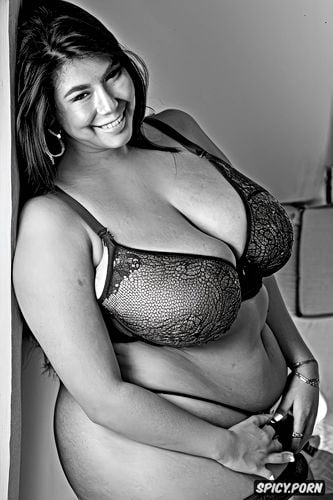 robust body, curvy body, big areolas, color photo, beautiful perfect smiling face