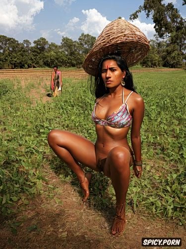 several exploited subjugated and sentenced 20 yo gujarati farmworkers are subdued and deceivingly manipulated into opening their ripe virgin vaginas for the viewer standing