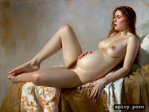 ilya repin painting, pregnant, freckles, is seductive whore