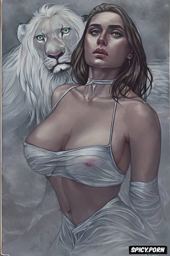 egon schiele, voluptuous body, esther sedlaczek, white lion