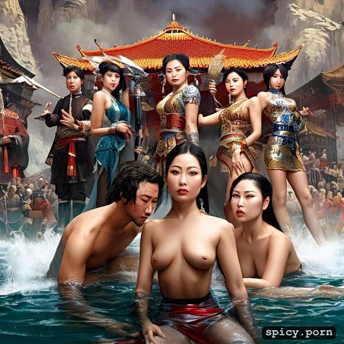 chinese imperial concubines orgy, fucking, masterpiece, ultra detailed