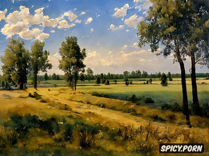 gorgeous look, elms, summer day, savrasov, afternoon, very pretty