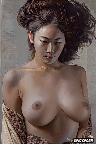 japanese woman nude, ilya repin painting, teen, rembrandt painting