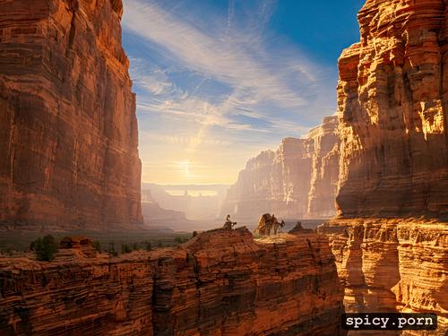 grand canyon, vibrant colors, giga resolution, golden hour, vivid detail