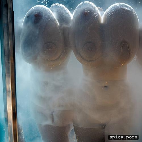bathroom, steamy foggy1 5, tanlines, gaussian blur1 1, jennifer lawrence showering behind a pane of glass