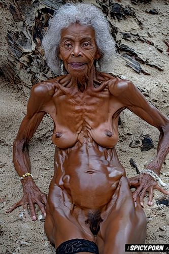 full frontal image, oiled body, partialy nude, 89 yo, well defined muscles