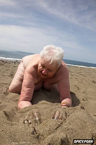 extra detailed, beach, depth of field, point of view, scottish age