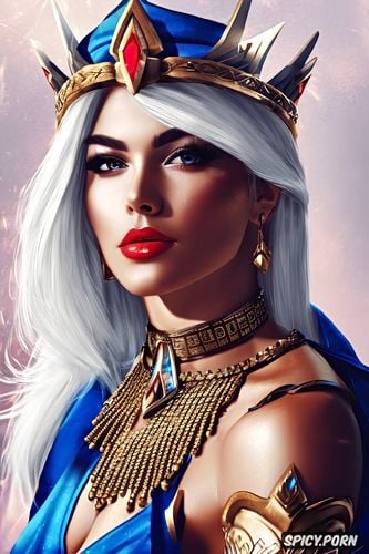 ashe overwatch slutty greek goddess flowing greek robes crown tattoos beautiful face portrait masterpiece