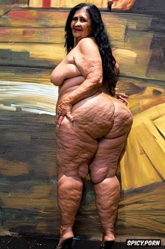 centered, masterpiece, granny, arab, hyperrealistic, ssbbw, very detailed