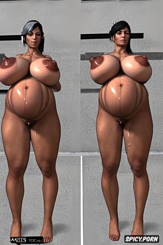 full body, ultra detailed, huge belly, nude, huge boobs, twin pregnancy