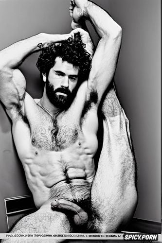 arabic style, gay, very white man, muscular, macho, dudu azevedo actor brasilian face