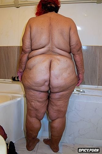 intricate, naked, extremely wide hips, seventy of age, first person view