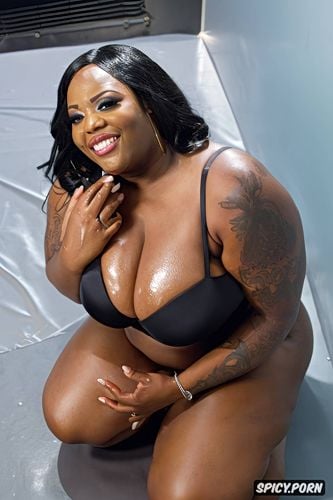 big tits, realistic, precise lineart, scort, thick body, black hair