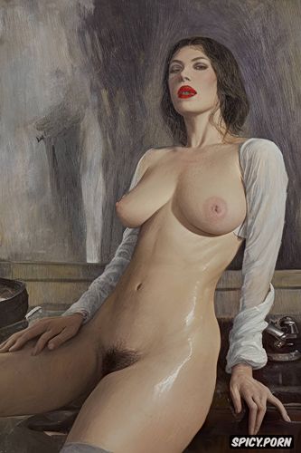 ancient greece, modern post impressionist, gottfried hellnwein oil painting