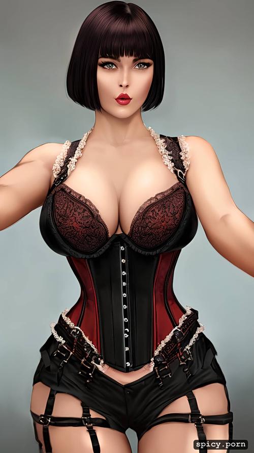 dildo, 8k, highres, selfie, ultra detailed, corset, tiny breasts