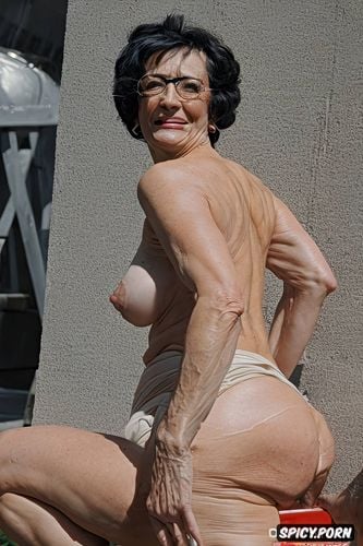 italian actress, fat granny black hair flappy boobs spread big legs wrinkled face fat ass fisted anal by fat granny