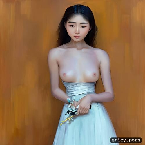 maid, 19 yo, ultra nude teen, small tits, masterpiece, korean ethnicity