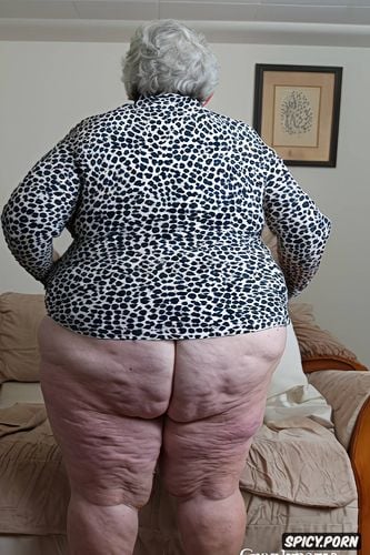 ssbbw, perfect face, huge massive saggy booty, ass rolled up old slut face face turned sideway white