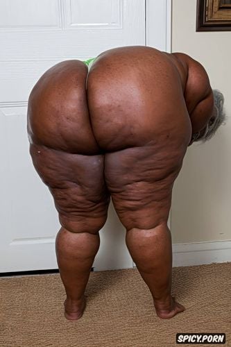 hyperrealistic, masterpiece, very detailed, african, massive round ass