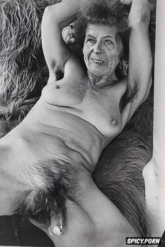 ugly, cursed photo style mature very old krampus woman, fur warts