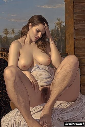 extra wide hips, paul peter rubens, pale skin, full body in frame