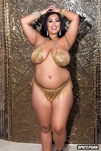 gigantic natural tits, full body view, color photo, beautiful arabian bellydancer