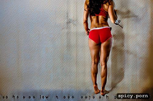 perfect ass, super fit gym model, tight red shorts, paramount inspiration from focused reddit ass show1 7