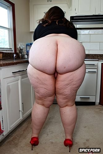 colossal boobs, big ass, white woman, thick thighs, detailed pussy