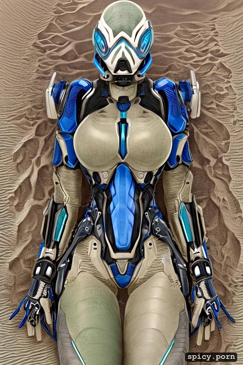 3dt, technorganic exoskeleton, sketch, cobalt, highly detailed