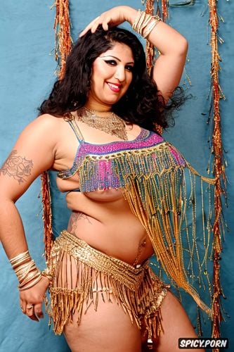 traditional piece belly dance costume, huge natural boobs, gorgeous voluptuous belly dancer