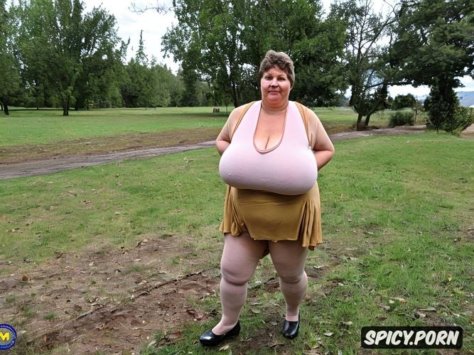 insanely completely large very fat floppy breasts, showing big cunt