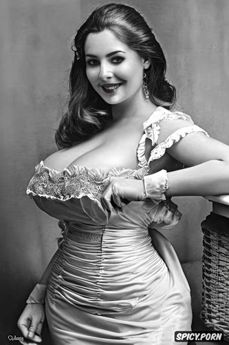 victorian era england, extremely large breasts, breastmilk, licking and biting her nipple