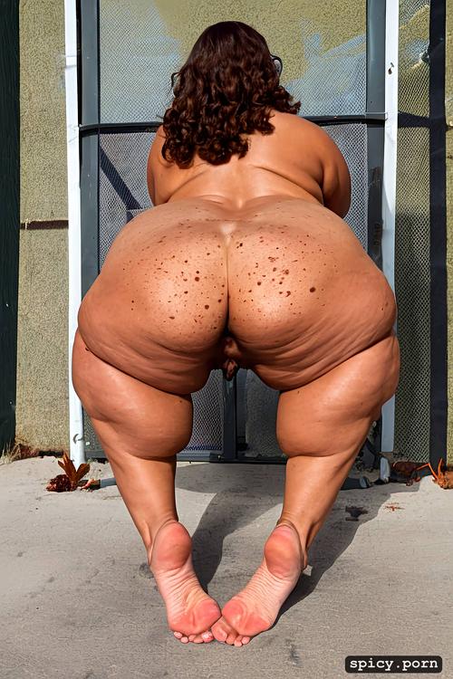 flabby loose thighs, wrinkly, 80 years old, intricate, naked thick bbw mexican granny